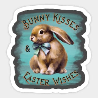 Bunny kisses and Easter wishes Sticker